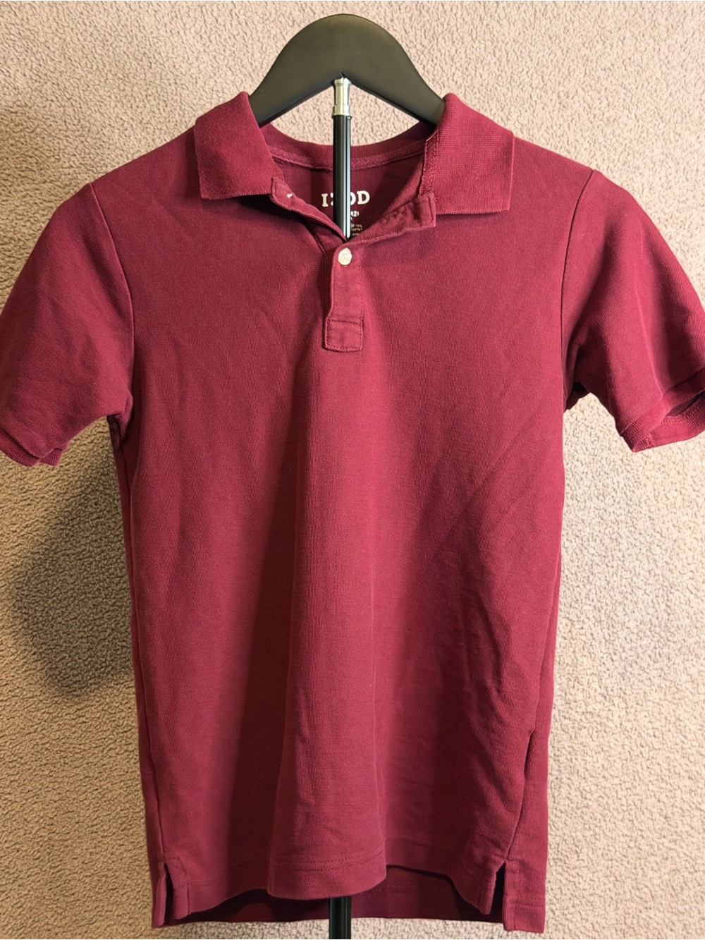 Izod Boys Polo Shirt - Burgundy Red
